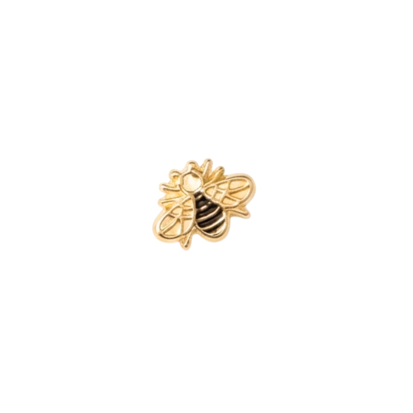 Aretes Oro 10K Broquel Abejita