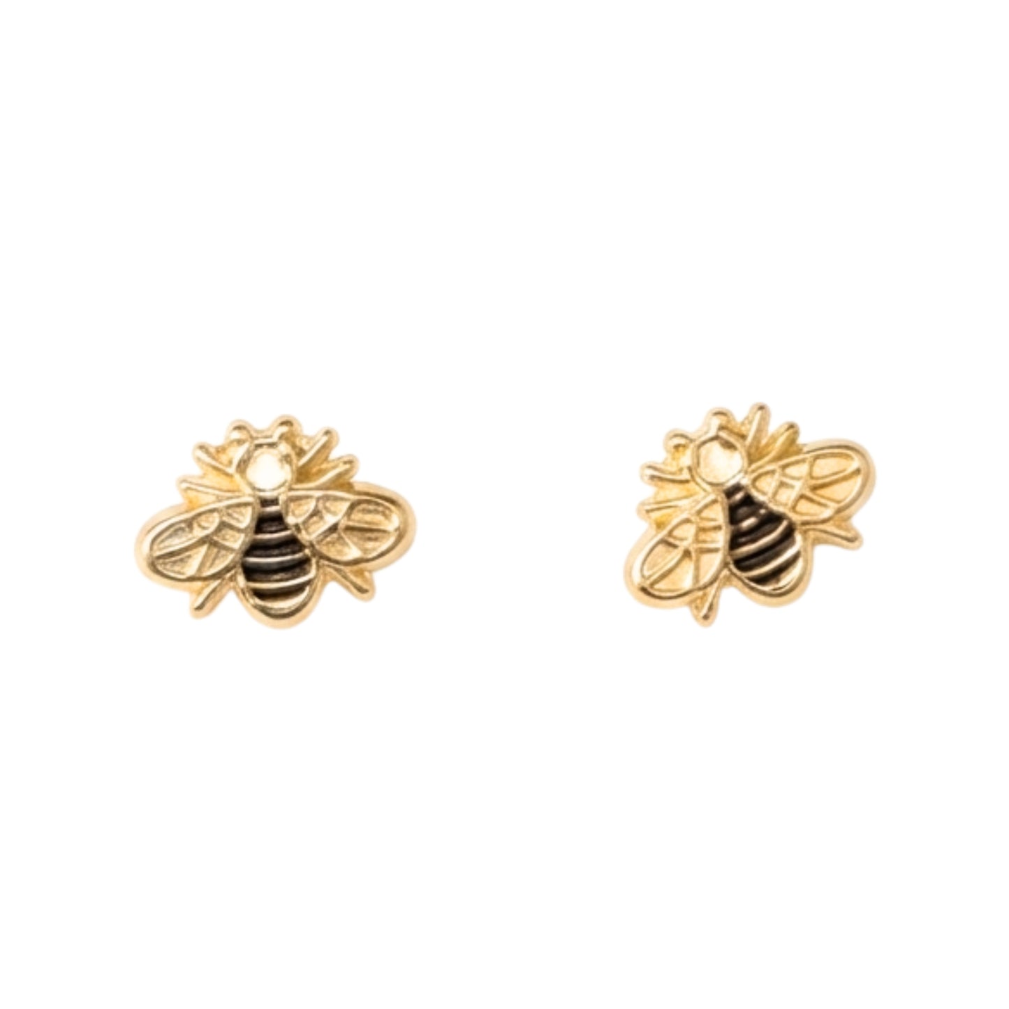Aretes Oro 10K Broquel Abejita