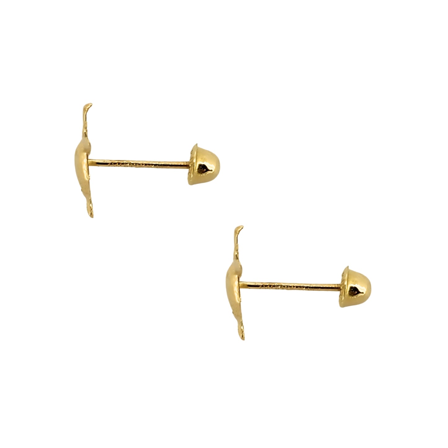 Aretes Oro 10K Broquel Ajolote (Axolote)
