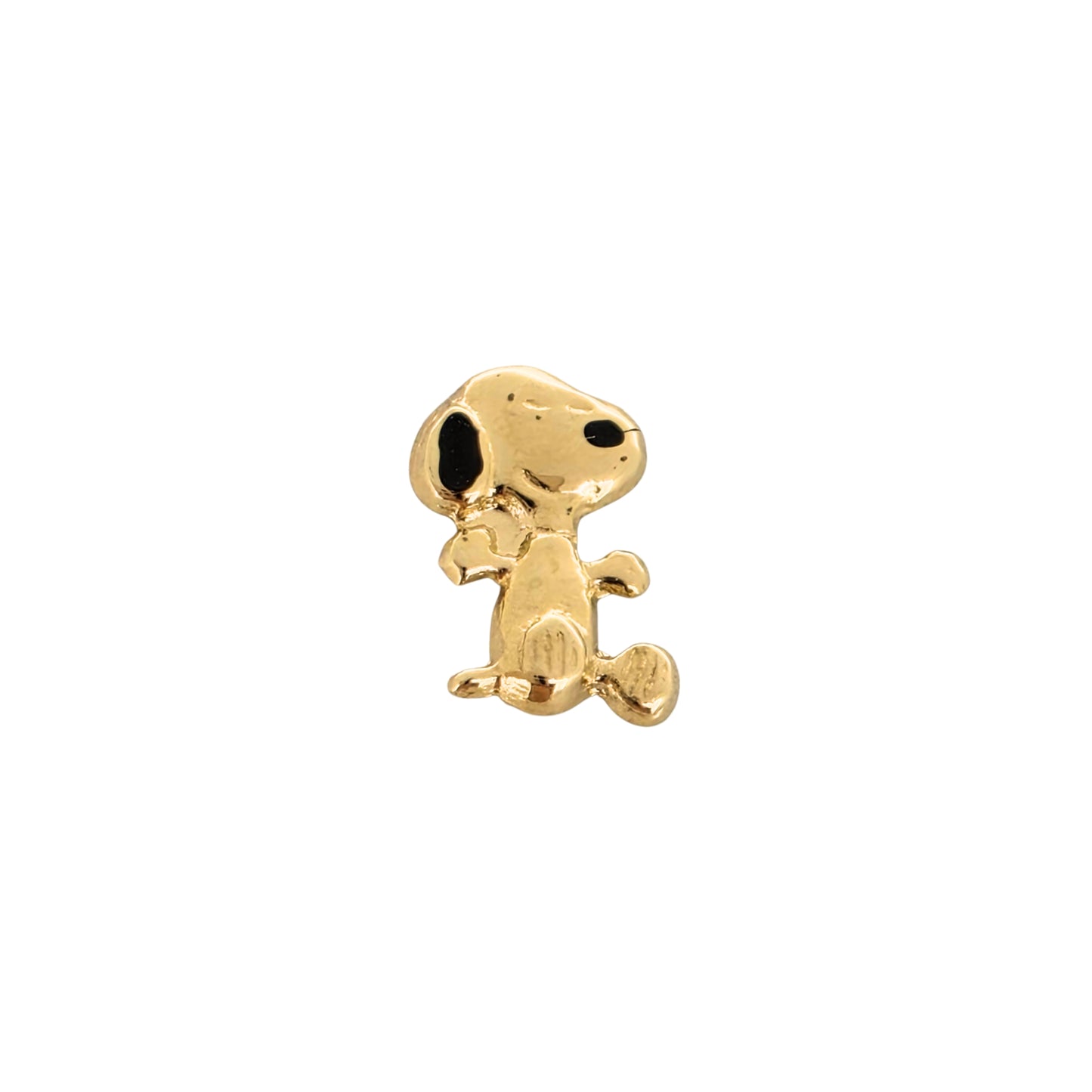 Aretes Oro 10K Broquel Perrito Beagle