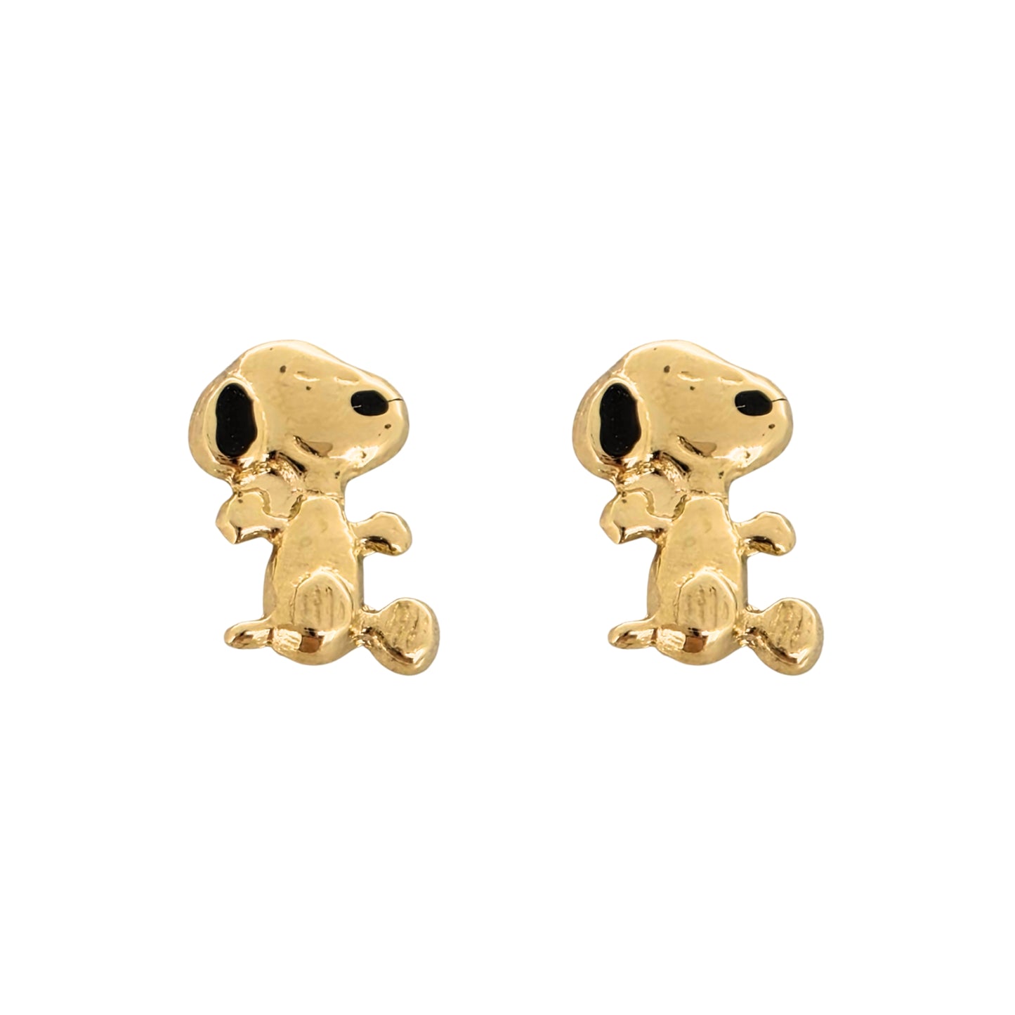 Aretes Oro 10K Broquel Perrito Beagle