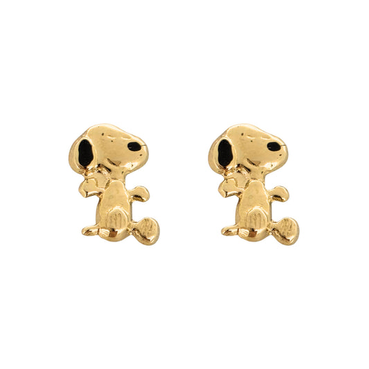 Aretes Oro 10K Broquel Perrito Beagle