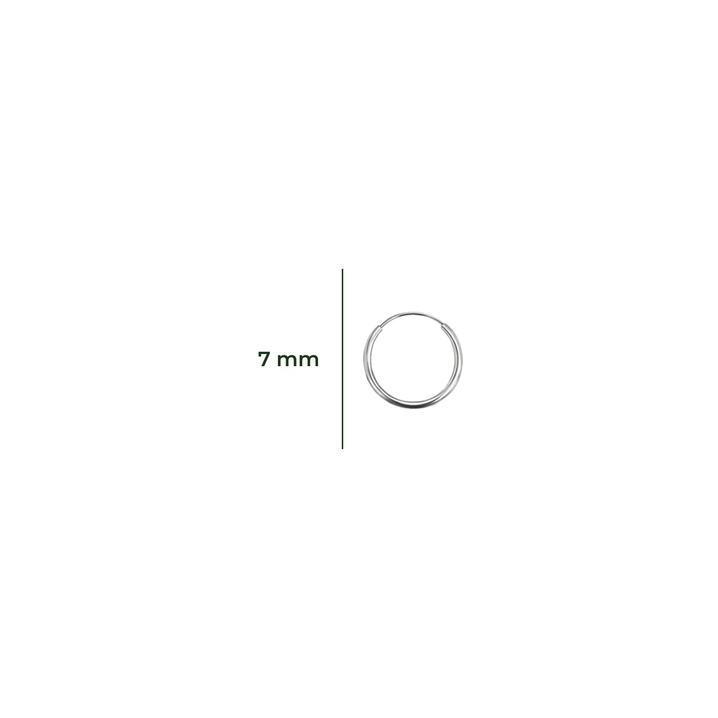 Aretes Oro 10K Broquel Huggies Lisas Oro Blanco 10k Tamaño a Elegir 7 mm, 10 mm o 13 mm