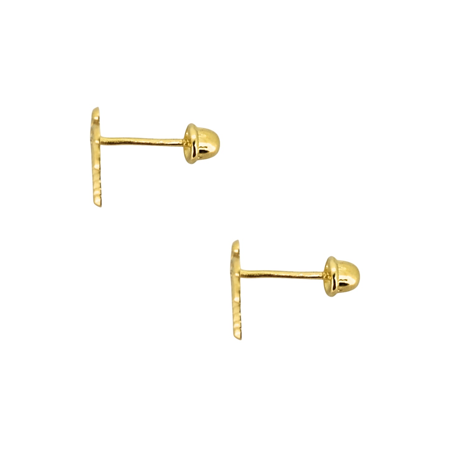 Aretes Oro 10K Broquel Palmera