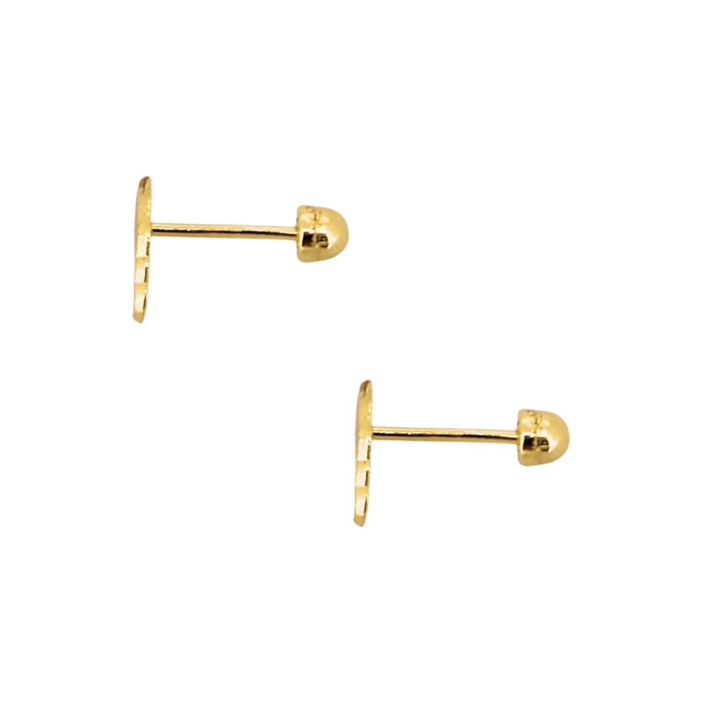 Aretes Oro 10K Broquel Arcoíris Esmaltado