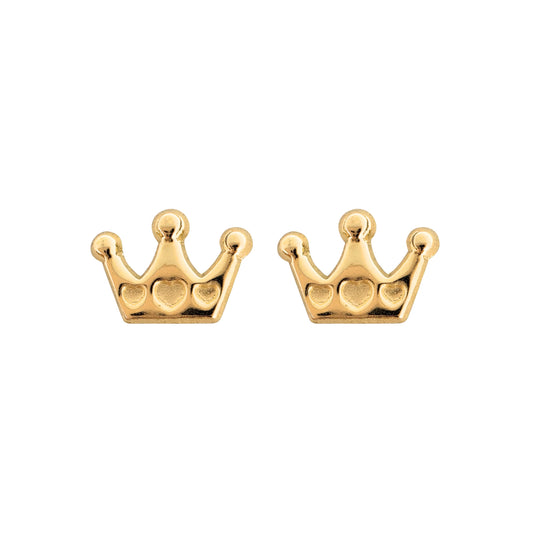 Aretes Oro 10K Broquel Corona