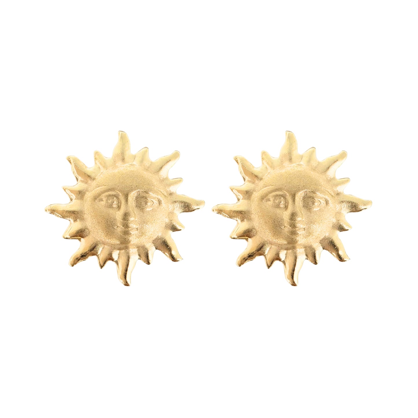 Aretes Oro 10K Broquel Sol