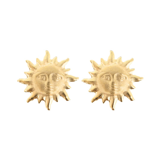 Aretes Oro 10K Broquel Sol