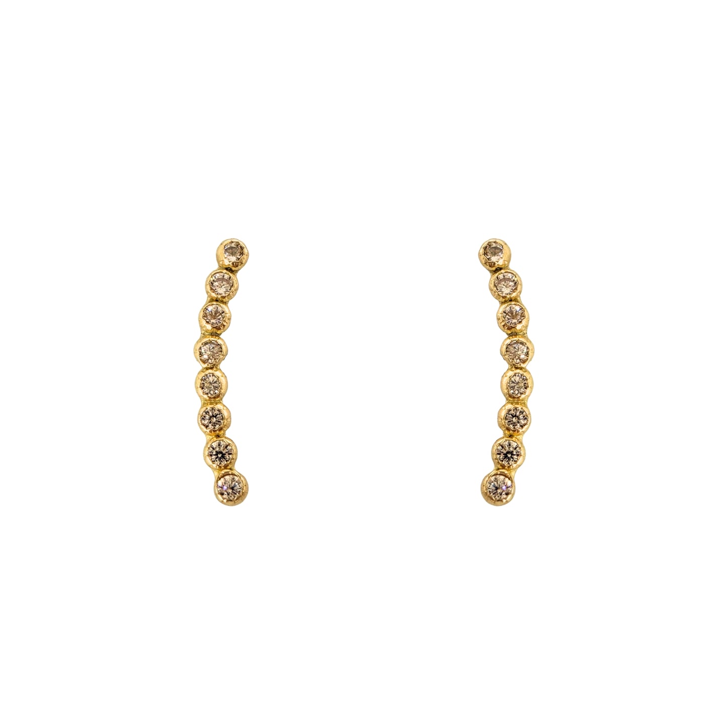 Aretes Lambada Mini Bisel Tipo Broquel Elegantes y Delicados Cierre Rosca Diseño Atemporal y Clásico