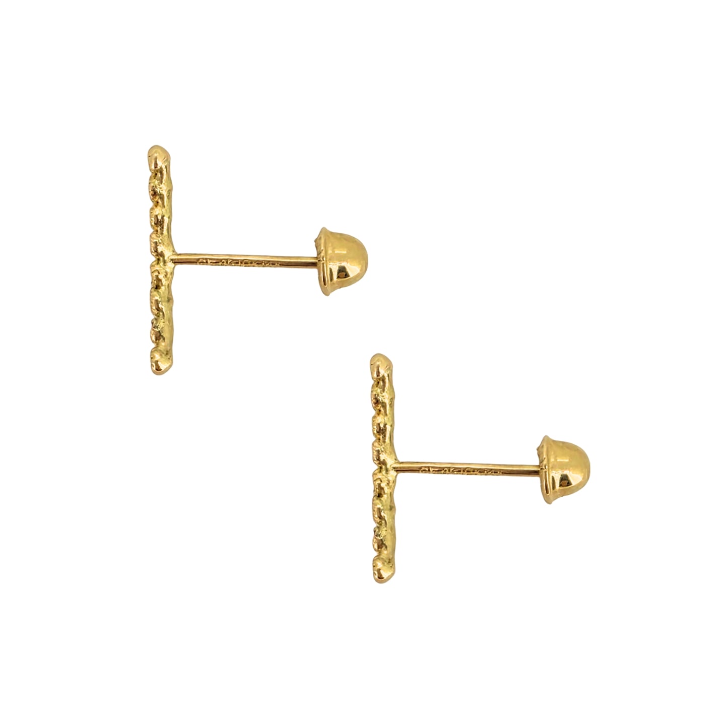 Aretes Lambada Mini Bisel Color a Elegir Tipo Broquel Elegantes y Delicados Cierre Rosca Diseño Atemporal y Clásico