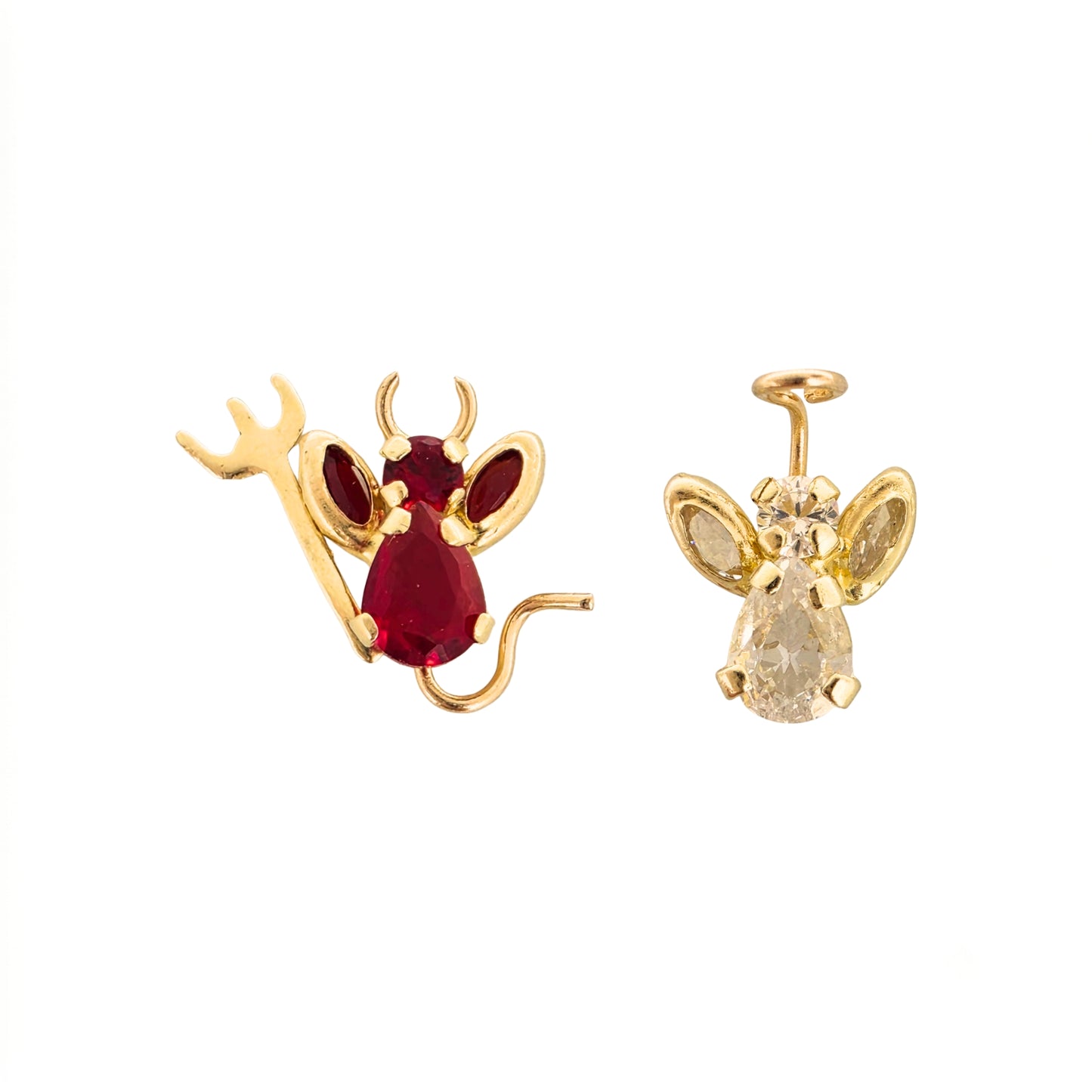 Aretes Oro 10K Broquel Conciencia