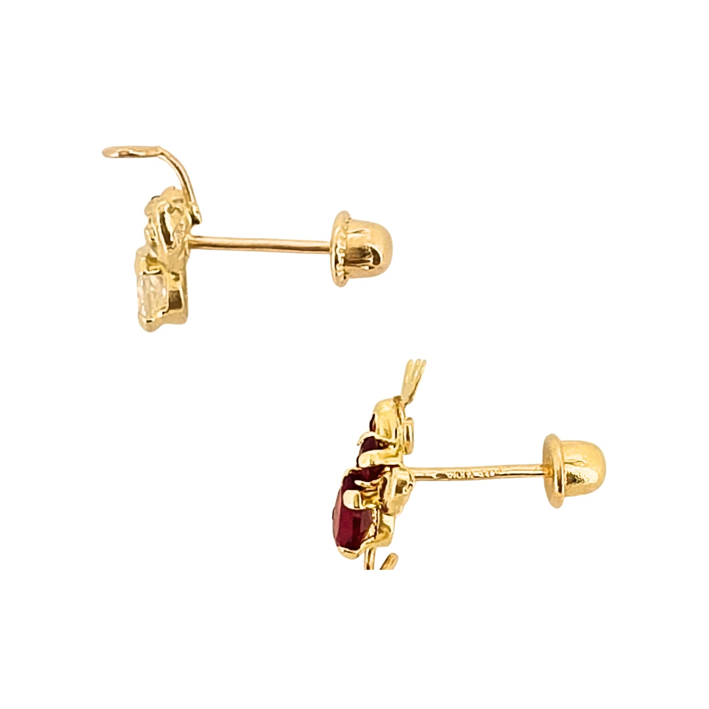 Aretes Oro 10K Broquel Conciencia