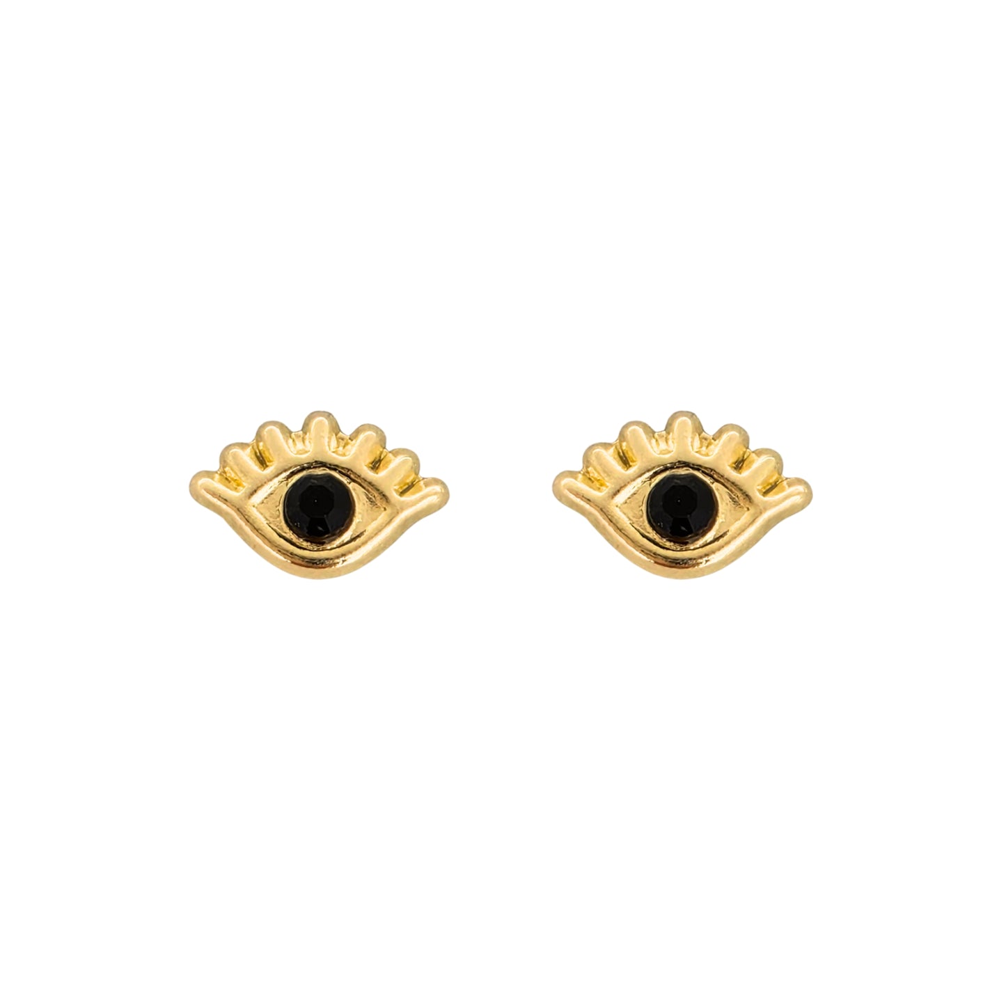 Aretes Ojito Turco Tipo Broquel Elegantes y Delicados Cierre Rosca Diseño Atemporal y Clásico