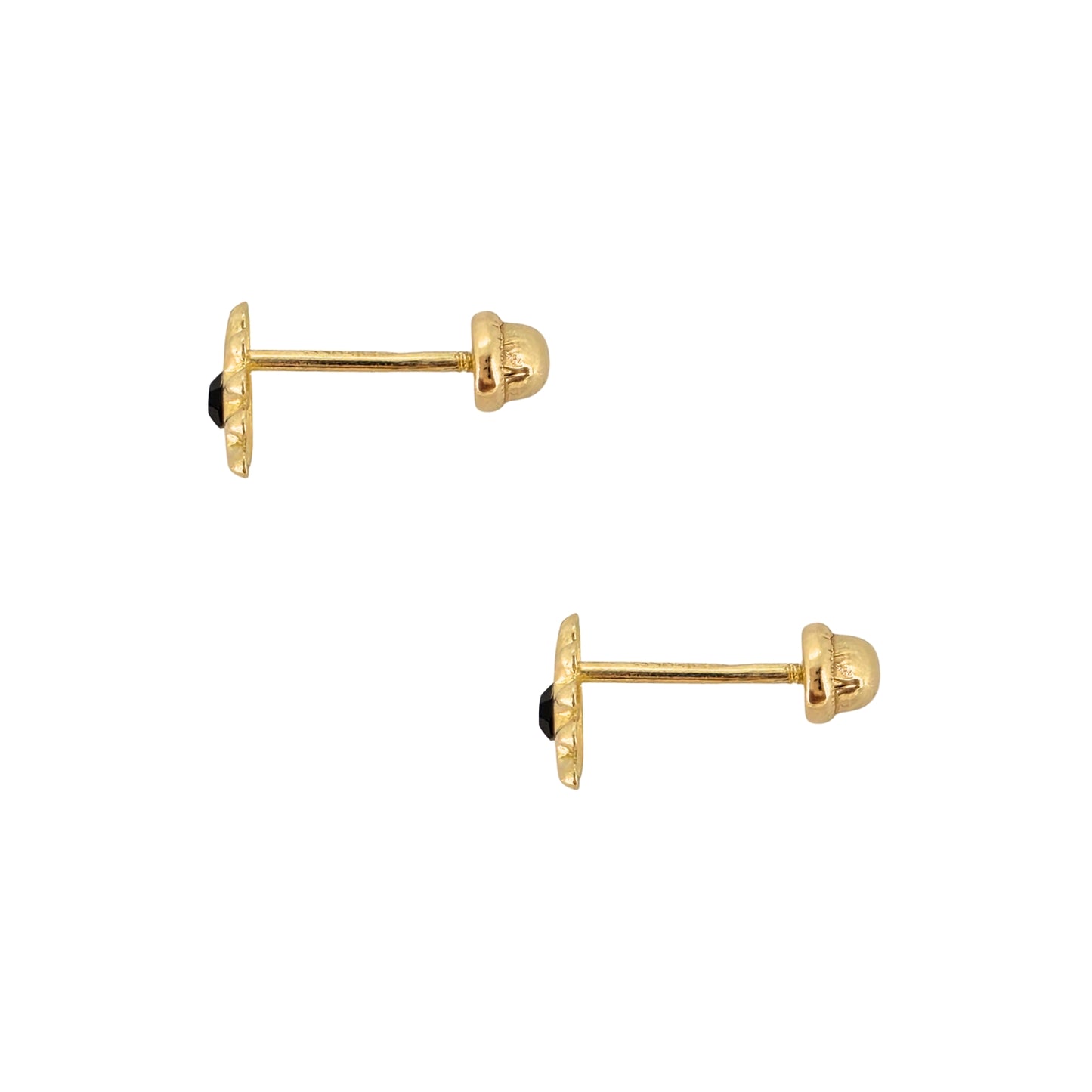 Aretes Ojito Turco Tipo Broquel Elegantes y Delicados Cierre Rosca Diseño Atemporal y Clásico