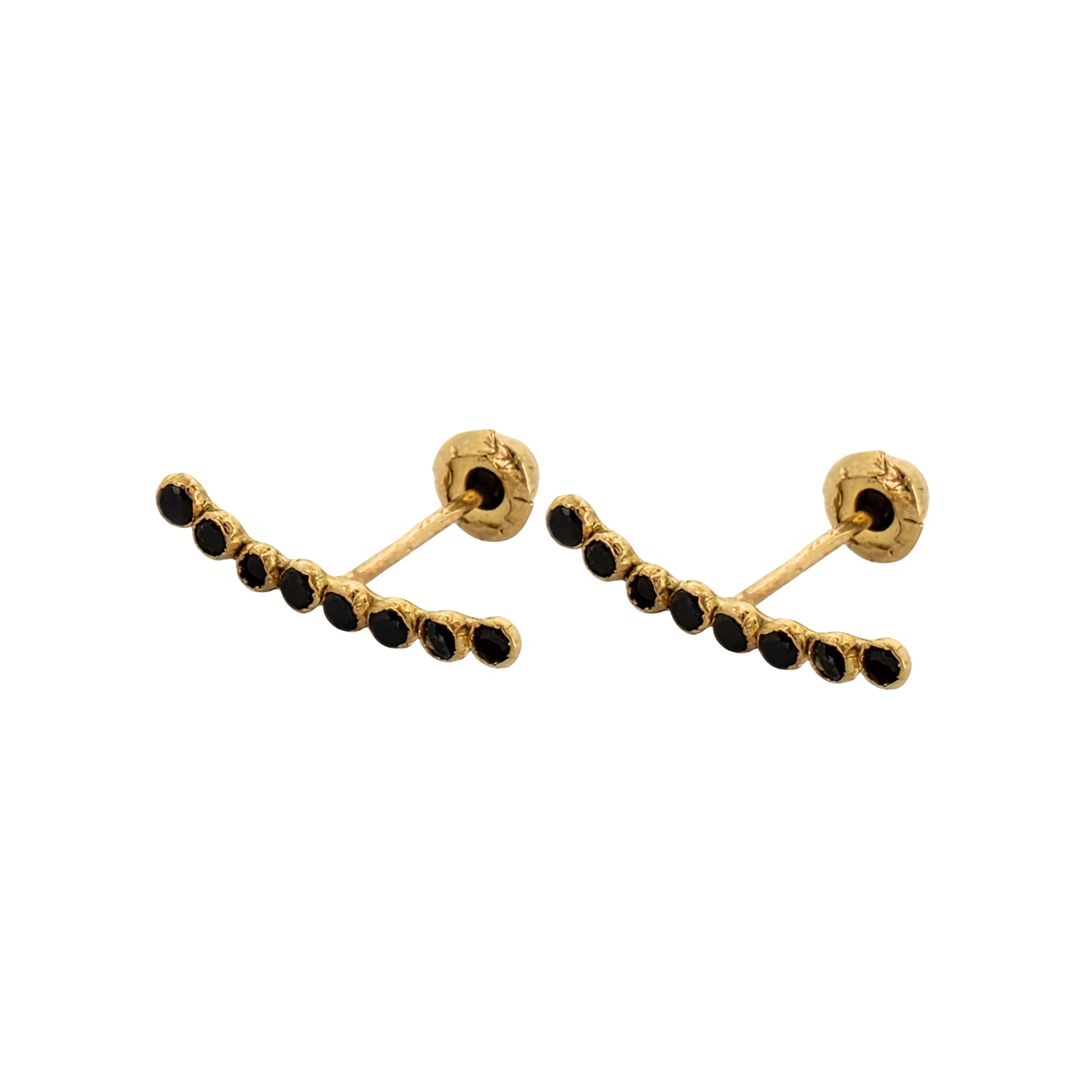Aretes Lambada Mini Bisel Color a Elegir Tipo Broquel Elegantes y Delicados Cierre Rosca Diseño Atemporal y Clásico