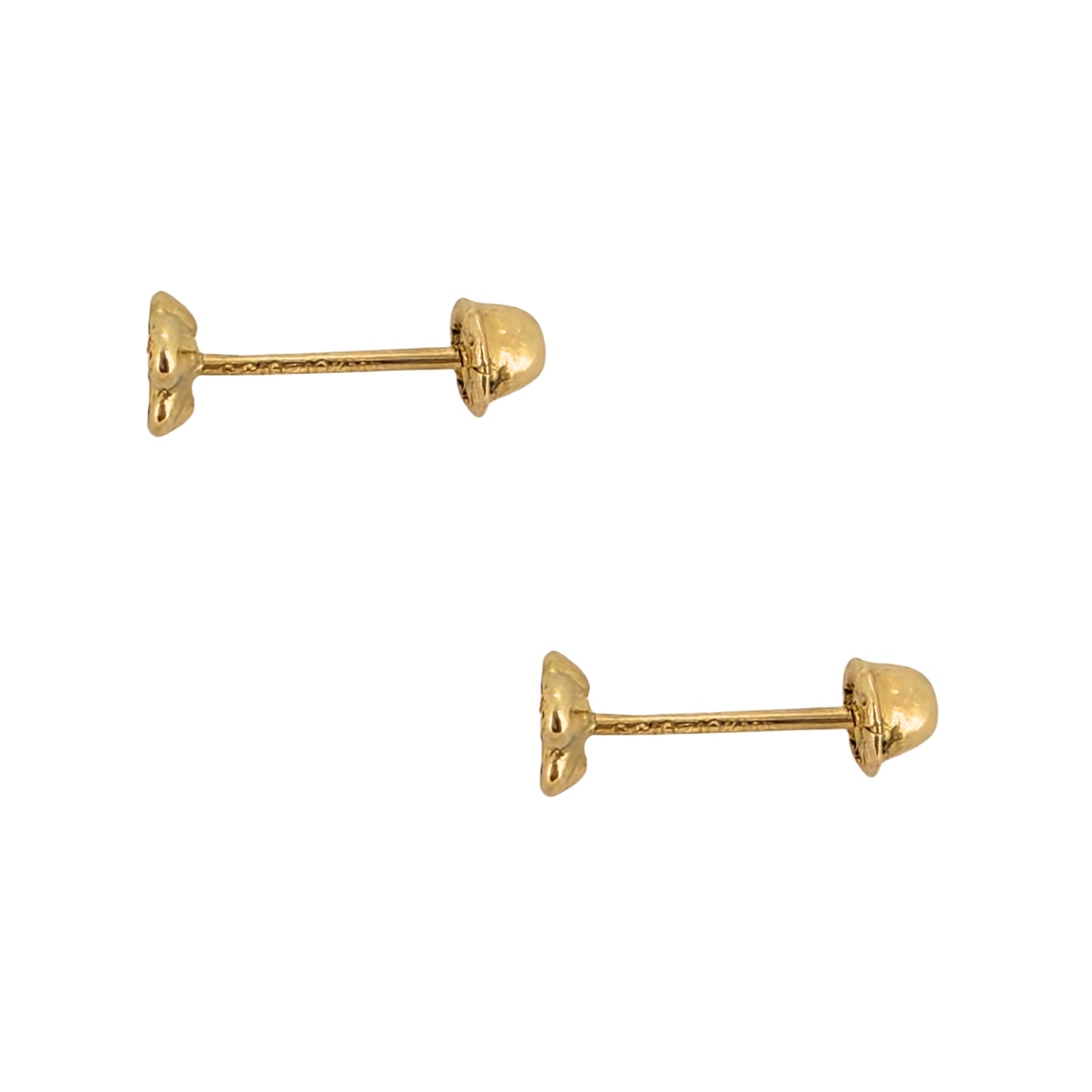Aretes Trebol de Zirconias Bisel Oro 10k, Tipo broquel