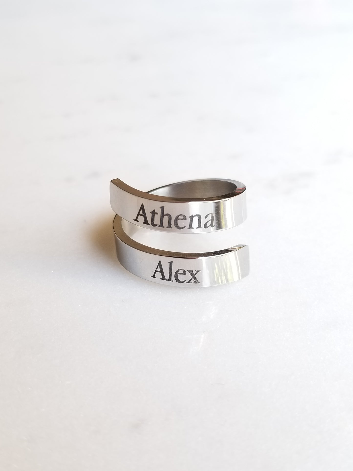 Anillo Personalizado Plateado (Única talla 7)