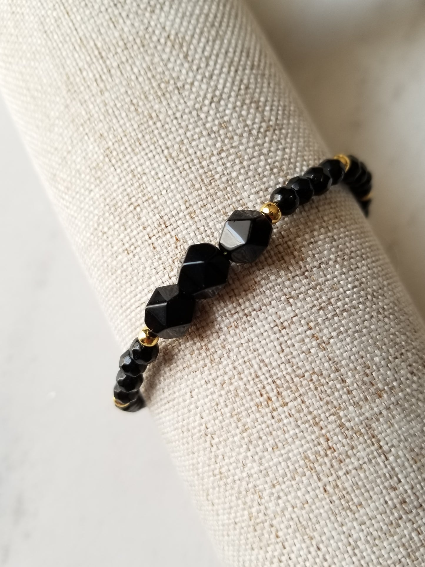 Pulsera Osiris Agata Negro