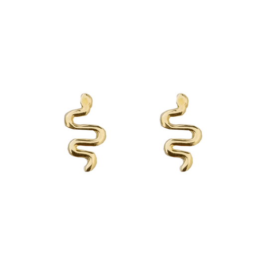 Aretes Serpiente Oro 10k, Tipo Broquel