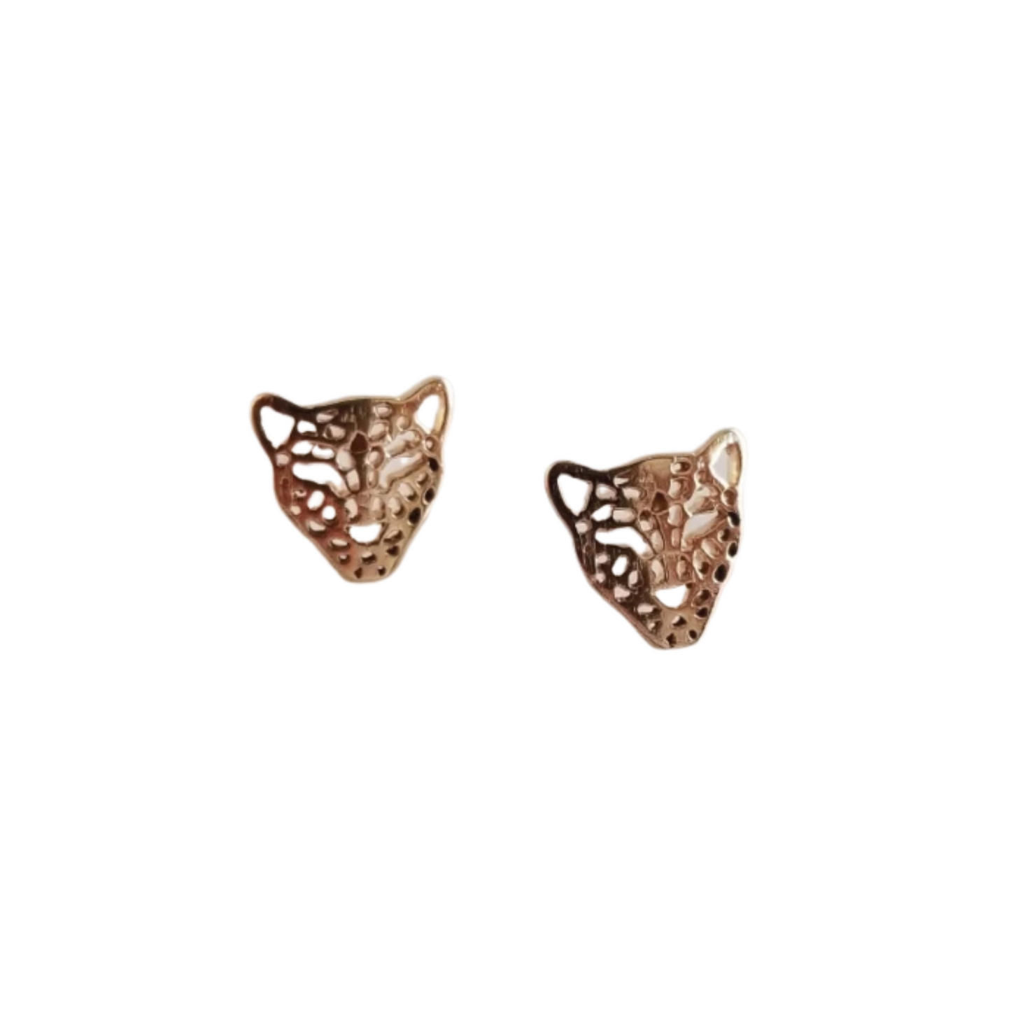 Rose Gold Cheetah Studs