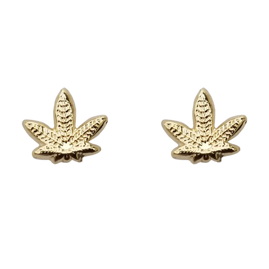 Aretes Hoja Tipo Broquel Elegantes y Delicados Cierre Rosca Diseño Atemporal y Clásico