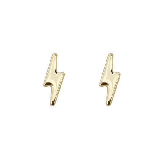 Aretes Rayo, Oro 10K Tipo Broquel