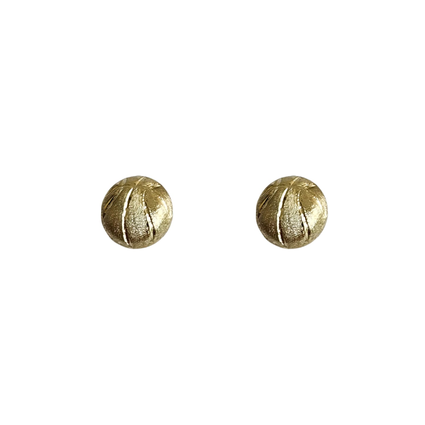 Aretes Balón Básquetbol, Oro 10k Tipo Broquel
