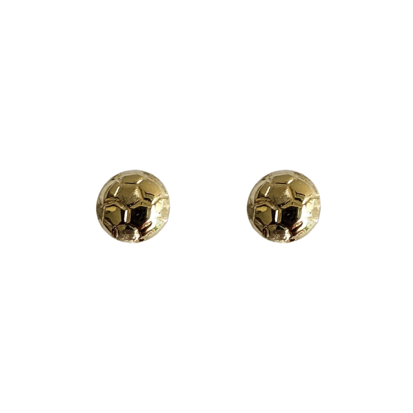 Aretes Balón de Fútbol, Oro 10k Tipo Broquel